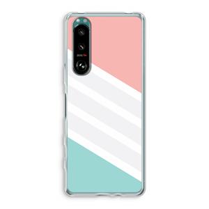 CaseCompany Strepen pastel: Sony Xperia 5 III Transparant Hoesje