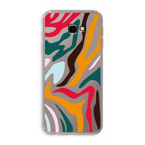 CaseCompany Colored Zebra: Samsung Galaxy J4 Plus Transparant Hoesje