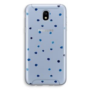 CaseCompany Blauwe stippen: Samsung Galaxy J5 (2017) Transparant Hoesje
