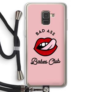 CaseCompany Badass Babes Club: Samsung Galaxy A8 (2018) Transparant Hoesje met koord