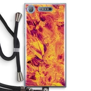 CaseCompany Eternal Fire: Sony Xperia XZ1 Transparant Hoesje met koord