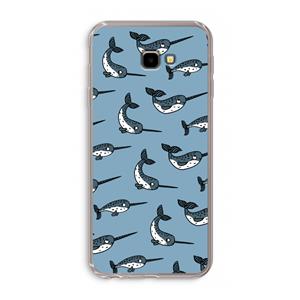 CaseCompany Narwhal: Samsung Galaxy J4 Plus Transparant Hoesje