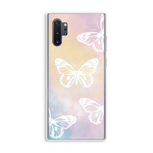 CaseCompany White butterfly: Samsung Galaxy Note 10 Plus Transparant Hoesje