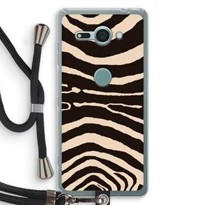 CaseCompany Arizona Zebra: Sony Xperia XZ2 Compact Transparant Hoesje met koord