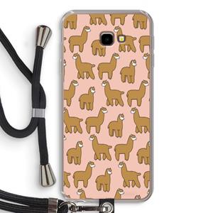 CaseCompany Alpacas: Samsung Galaxy J4 Plus Transparant Hoesje met koord