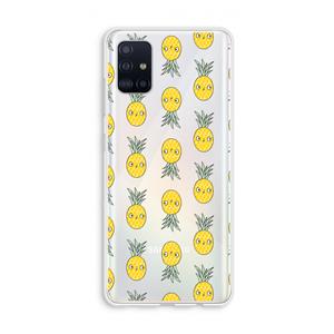 CaseCompany Ananas: Galaxy A51 4G Transparant Hoesje