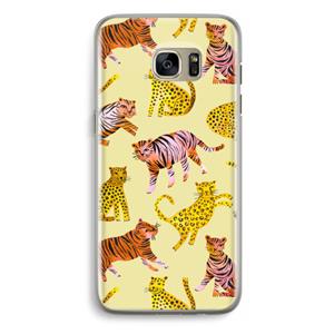 CaseCompany Cute Tigers and Leopards: Samsung Galaxy S7 Edge Transparant Hoesje