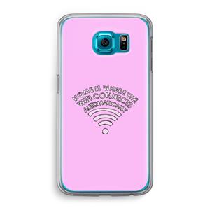 CaseCompany Home Is Where The Wifi Is: Samsung Galaxy S6 Transparant Hoesje