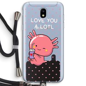 CaseCompany Love You A Lotl: Samsung Galaxy J5 (2017) Transparant Hoesje met koord