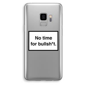 CaseCompany No time: Samsung Galaxy S9 Transparant Hoesje