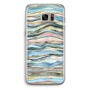 CaseCompany Watercolor Agate: Samsung Galaxy S7 Edge Transparant Hoesje