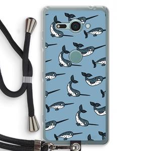 CaseCompany Narwhal: Sony Xperia XZ2 Compact Transparant Hoesje met koord