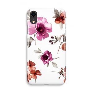 CaseCompany Geschilderde bloemen: iPhone XR Volledig Geprint Hoesje
