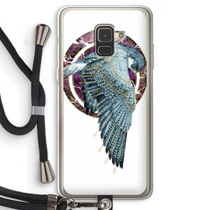 CaseCompany Golden Falcon: Samsung Galaxy A8 (2018) Transparant Hoesje met koord