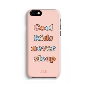 CaseCompany Cool Kids Never Sleep: Volledig geprint iPhone SE 2020 Hoesje