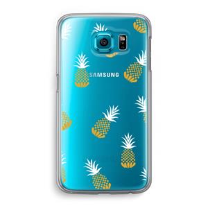 CaseCompany Ananasjes: Samsung Galaxy S6 Transparant Hoesje