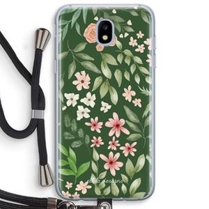 CaseCompany Botanical green sweet flower heaven: Samsung Galaxy J5 (2017) Transparant Hoesje met koord