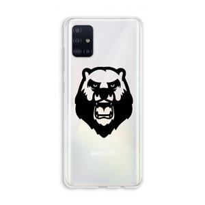 CaseCompany Angry Bear (black): Galaxy A51 4G Transparant Hoesje