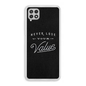 CaseCompany Never lose your value: Samsung Galaxy A22 4G Transparant Hoesje