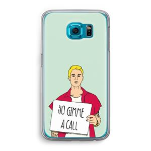 CaseCompany Gimme a call: Samsung Galaxy S6 Transparant Hoesje
