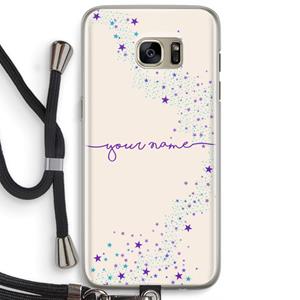 CaseCompany Sterren: Samsung Galaxy S7 Edge Transparant Hoesje met koord