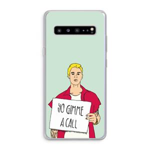 CaseCompany Gimme a call: Samsung Galaxy S10 5G Transparant Hoesje