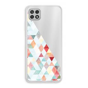CaseCompany Gekleurde driehoekjes pastel: Samsung Galaxy A22 4G Transparant Hoesje