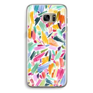 CaseCompany Watercolor Brushstrokes: Samsung Galaxy S7 Edge Transparant Hoesje