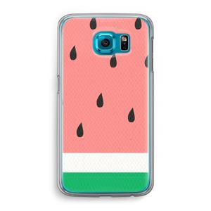 CaseCompany Watermeloen: Samsung Galaxy S6 Transparant Hoesje