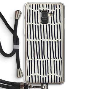 CaseCompany Moroccan stripes: Samsung Galaxy A8 (2018) Transparant Hoesje met koord