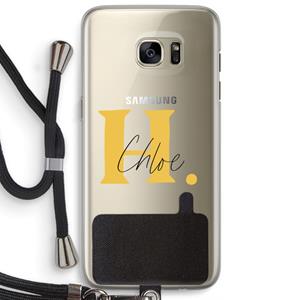 CaseCompany Amber Script: Samsung Galaxy S7 Edge Transparant Hoesje met koord