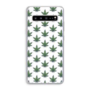 CaseCompany Weed: Samsung Galaxy S10 5G Transparant Hoesje