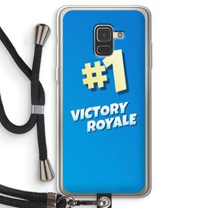 CaseCompany Victory Royale: Samsung Galaxy A8 (2018) Transparant Hoesje met koord