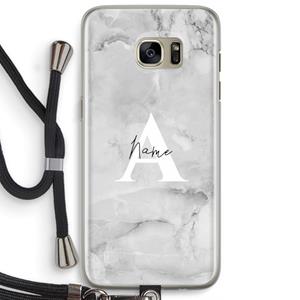 CaseCompany Ivory Marble: Samsung Galaxy S7 Edge Transparant Hoesje met koord