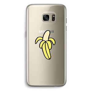 CaseCompany Banana: Samsung Galaxy S7 Edge Transparant Hoesje