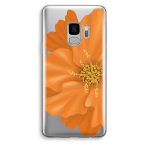 CaseCompany Orange Ellila flower: Samsung Galaxy S9 Transparant Hoesje