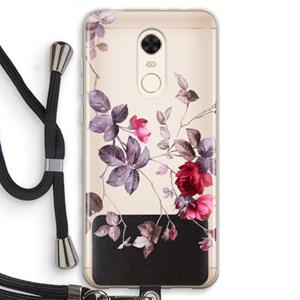 CaseCompany Mooie bloemen: Xiaomi Redmi 5 Transparant Hoesje met koord