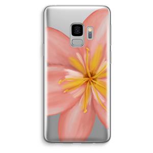 CaseCompany Pink Ellila Flower: Samsung Galaxy S9 Transparant Hoesje