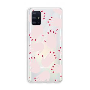 CaseCompany Hands pink: Galaxy A51 4G Transparant Hoesje