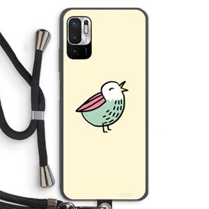 CaseCompany Birdy: Xiaomi Redmi Note 10 5G Transparant Hoesje met koord