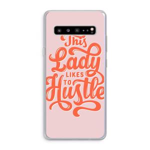 CaseCompany Hustle Lady: Samsung Galaxy S10 5G Transparant Hoesje