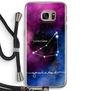 CaseCompany Sterrenbeeld - Donker: Samsung Galaxy S7 Edge Transparant Hoesje met koord