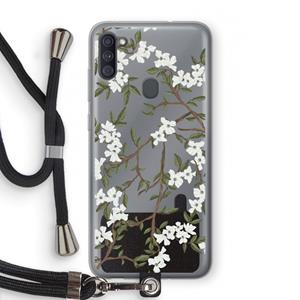 CaseCompany Blossoming spring: Samsung Galaxy A11 Transparant Hoesje met koord