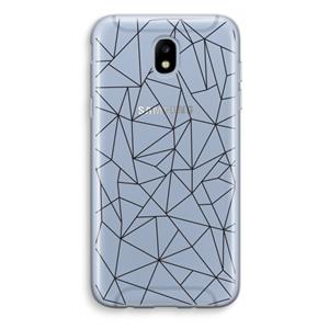 CaseCompany Geometrische lijnen zwart: Samsung Galaxy J5 (2017) Transparant Hoesje
