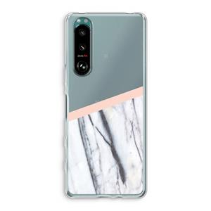 CaseCompany A touch of peach: Sony Xperia 5 III Transparant Hoesje