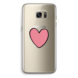 CaseCompany Hartje: Samsung Galaxy S7 Edge Transparant Hoesje
