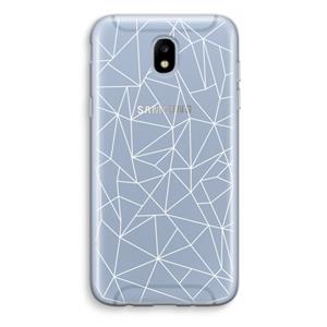 CaseCompany Geometrische lijnen wit: Samsung Galaxy J5 (2017) Transparant Hoesje