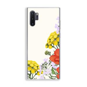 CaseCompany Wilde bloemen: Samsung Galaxy Note 10 Plus Transparant Hoesje
