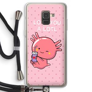 CaseCompany Love You A Lotl: Samsung Galaxy A8 (2018) Transparant Hoesje met koord