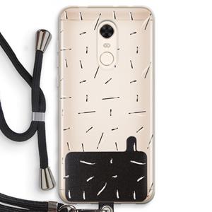 CaseCompany Hipster stripes: Xiaomi Redmi 5 Transparant Hoesje met koord